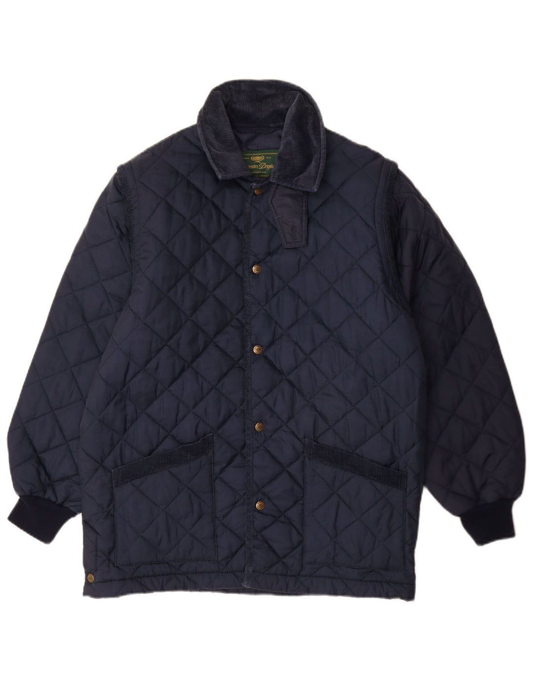 EUROPEAN PROJECT Mens Quilted Jacket UK 34 XS Navy Blue