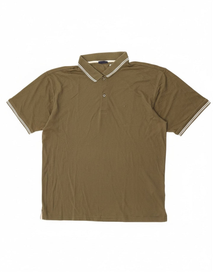 Champion Mens Polo Shirt 3XL Khaki Cotton