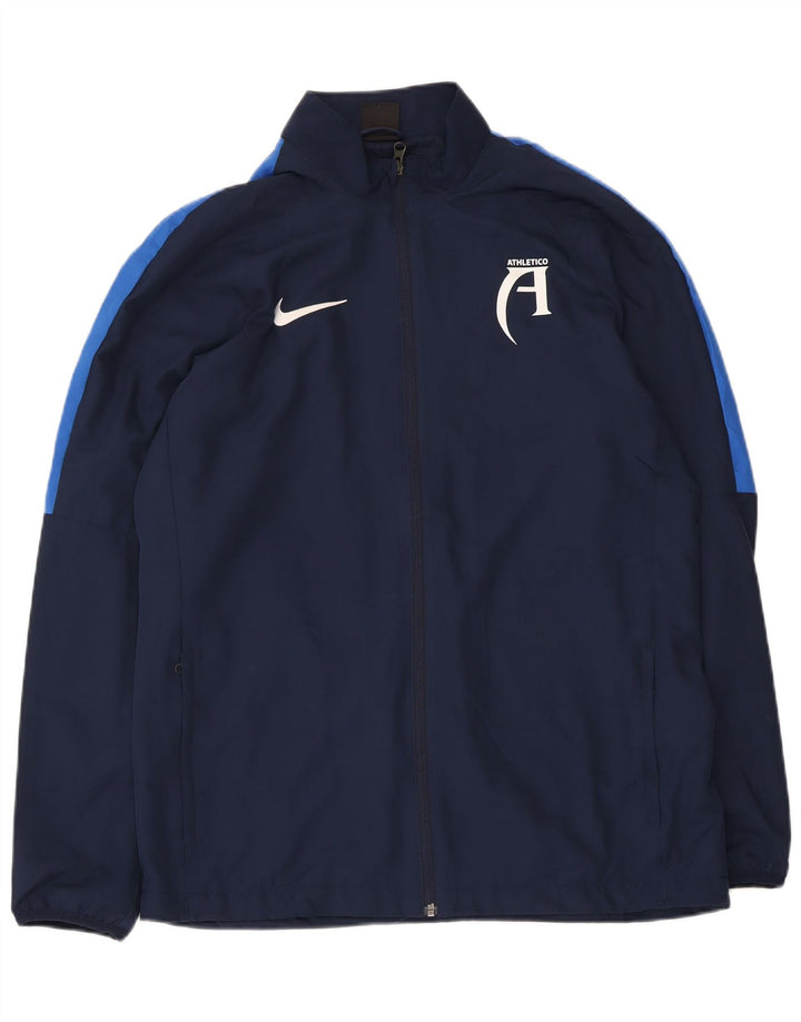 Nike Mens Dri Fit Graphic Tracksuit Top Jacket Large Navy Blue Colourblock
