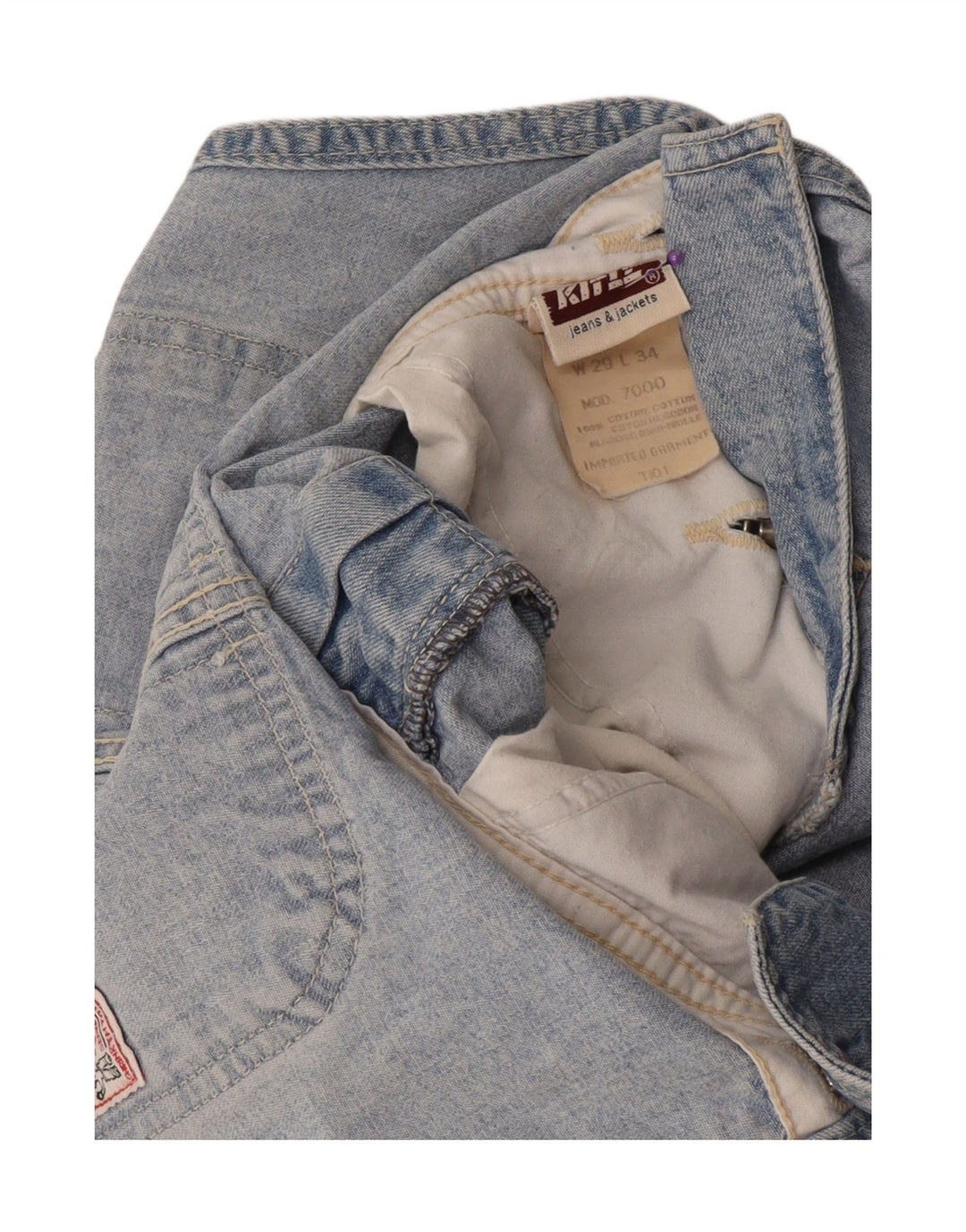 Rifle Womens Dungarees Straight Jeans W29 L27 Blue Cotton