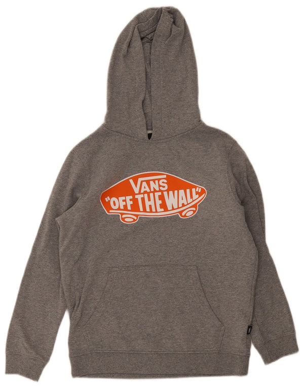 Vans Boys Graphic Regular Fit Hoodie Jumper 10-11 Years Medium Grey Cotton