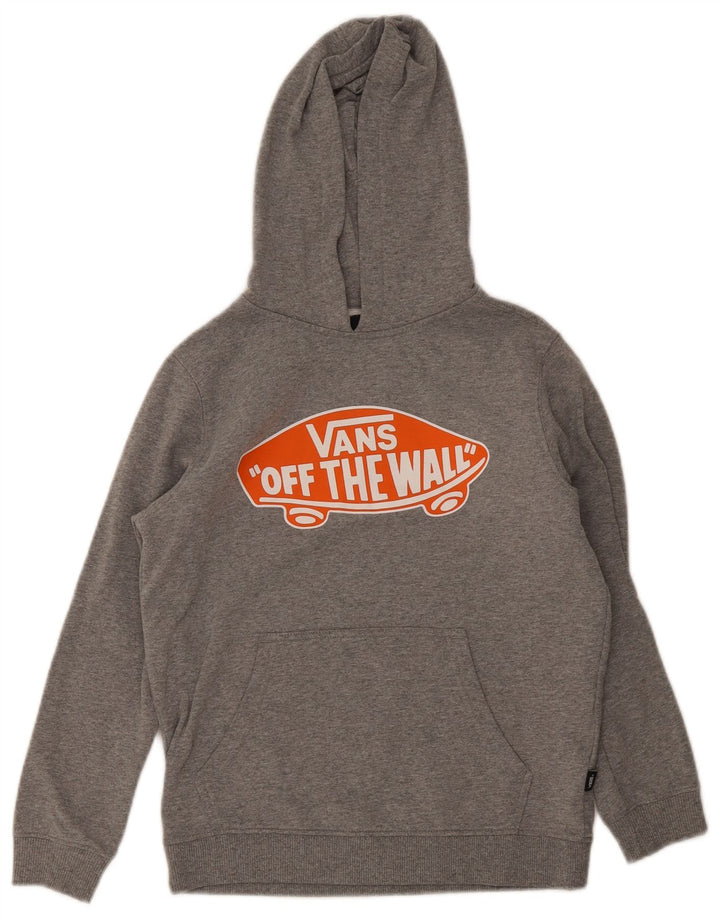 Vans Boys Graphic Regular Fit Hoodie Jumper 10-11 Years Medium Grey Cotton