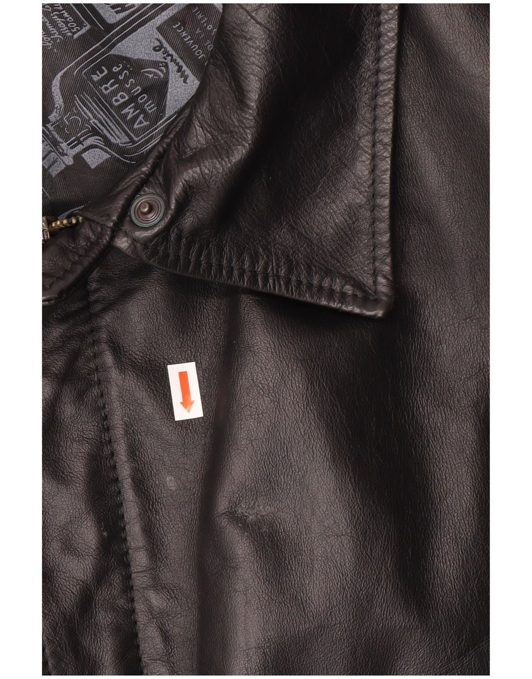 Vintage Mens Military Bomber Leather Jacket UK 42 XL Black