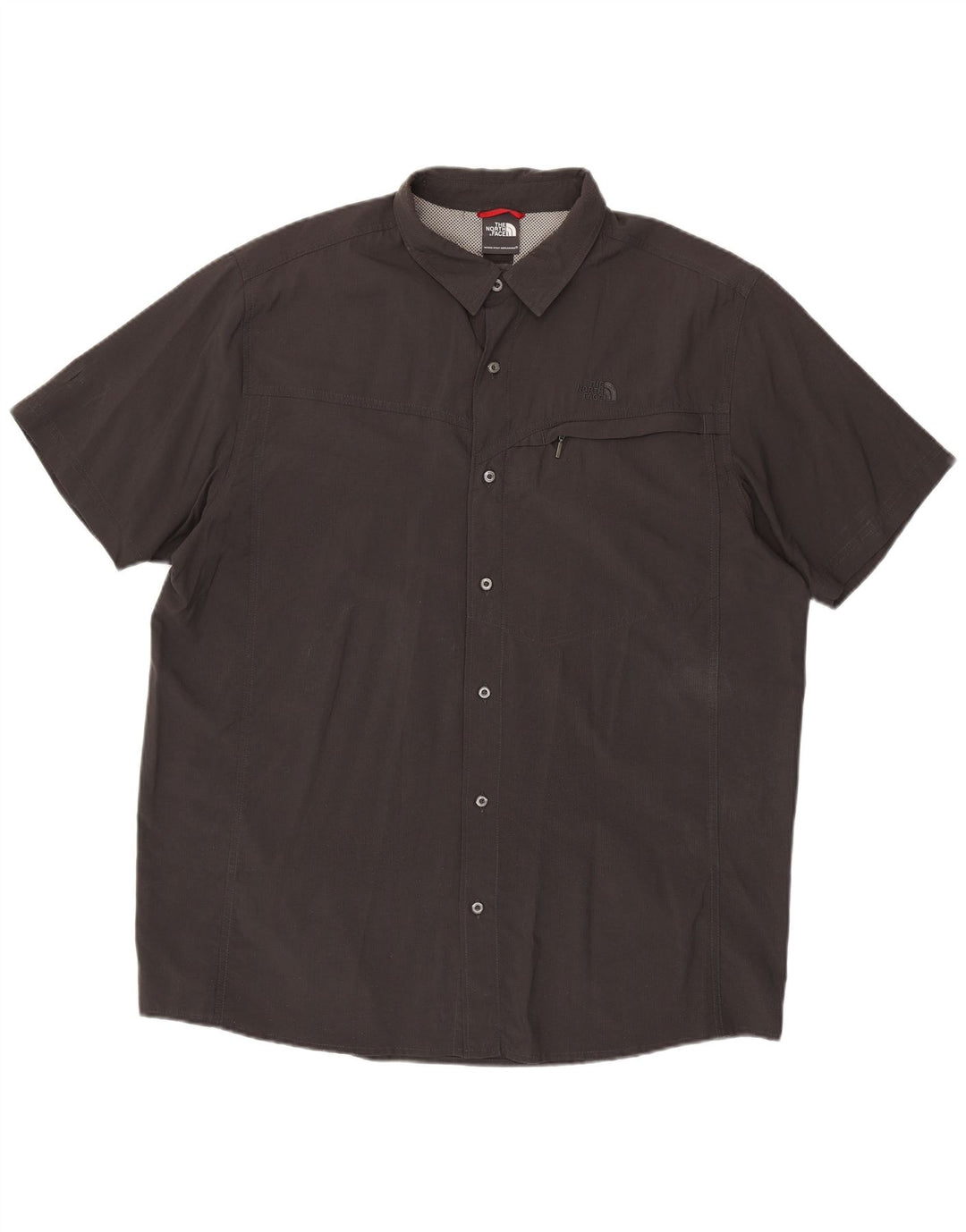 The North Face Mens Short Sleeve Shirt 2XL Grey Nylon