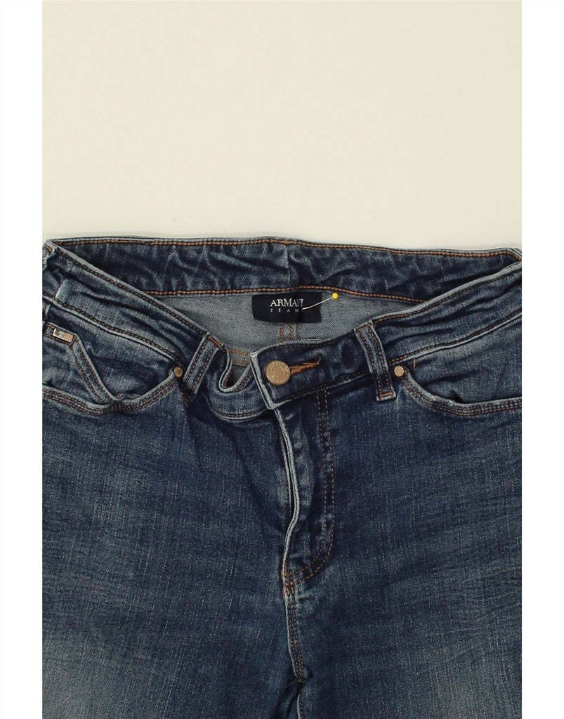ARMANI Womens Slim Jeans W27 L27 Navy Blue Cotton | Vintage Armani | Thrift | Second-Hand Armani | Used Clothing | Messina Hembry 