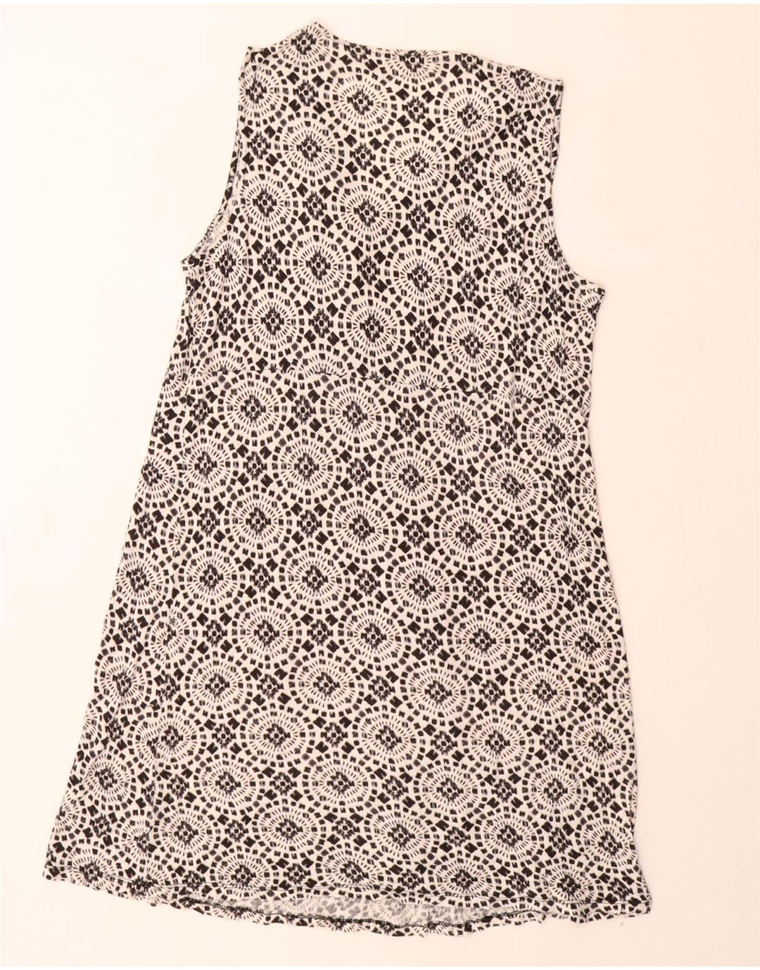 MICHAEL KORS Womens Sleeveless A-Line Dress UK 18 XL Black Floral Rayon