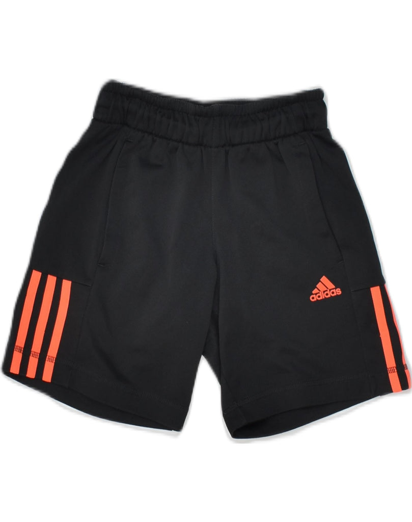 ADIDAS Boys Sport Shorts 7-8 Years Black Polyester | Vintage Adidas | Thrift | Second-Hand Adidas | Used Clothing | Messina Hembry 