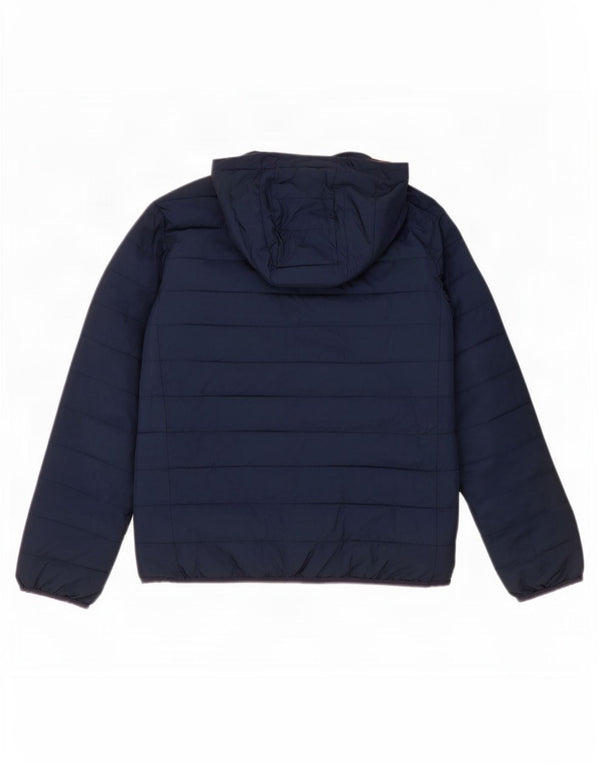 Quiksilver Girls Hooded Padded Jacket 11-12 Years Medium Navy Blue