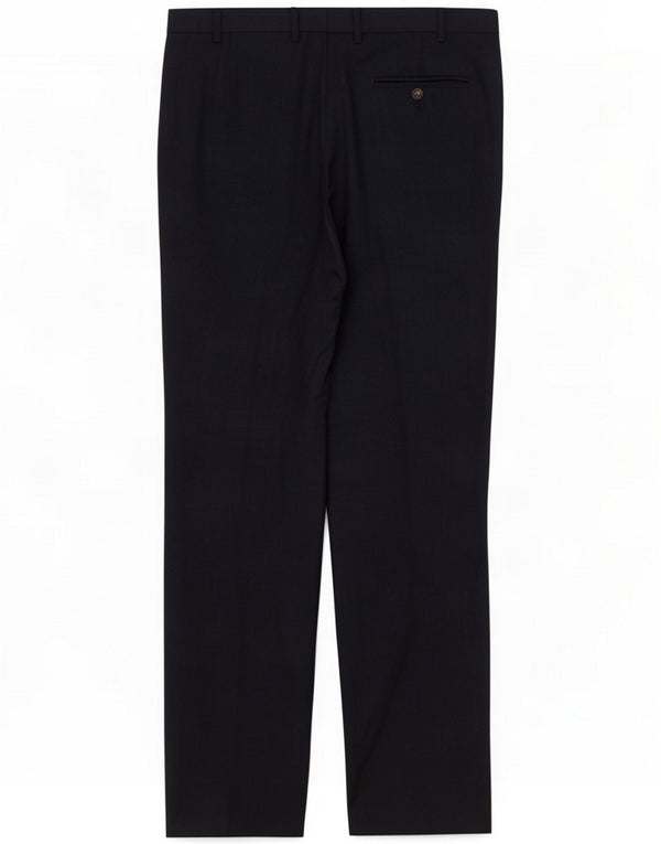 Marks & Spencer Mens Regular Fit Suit Trousers W36 L31 Navy Blue Check