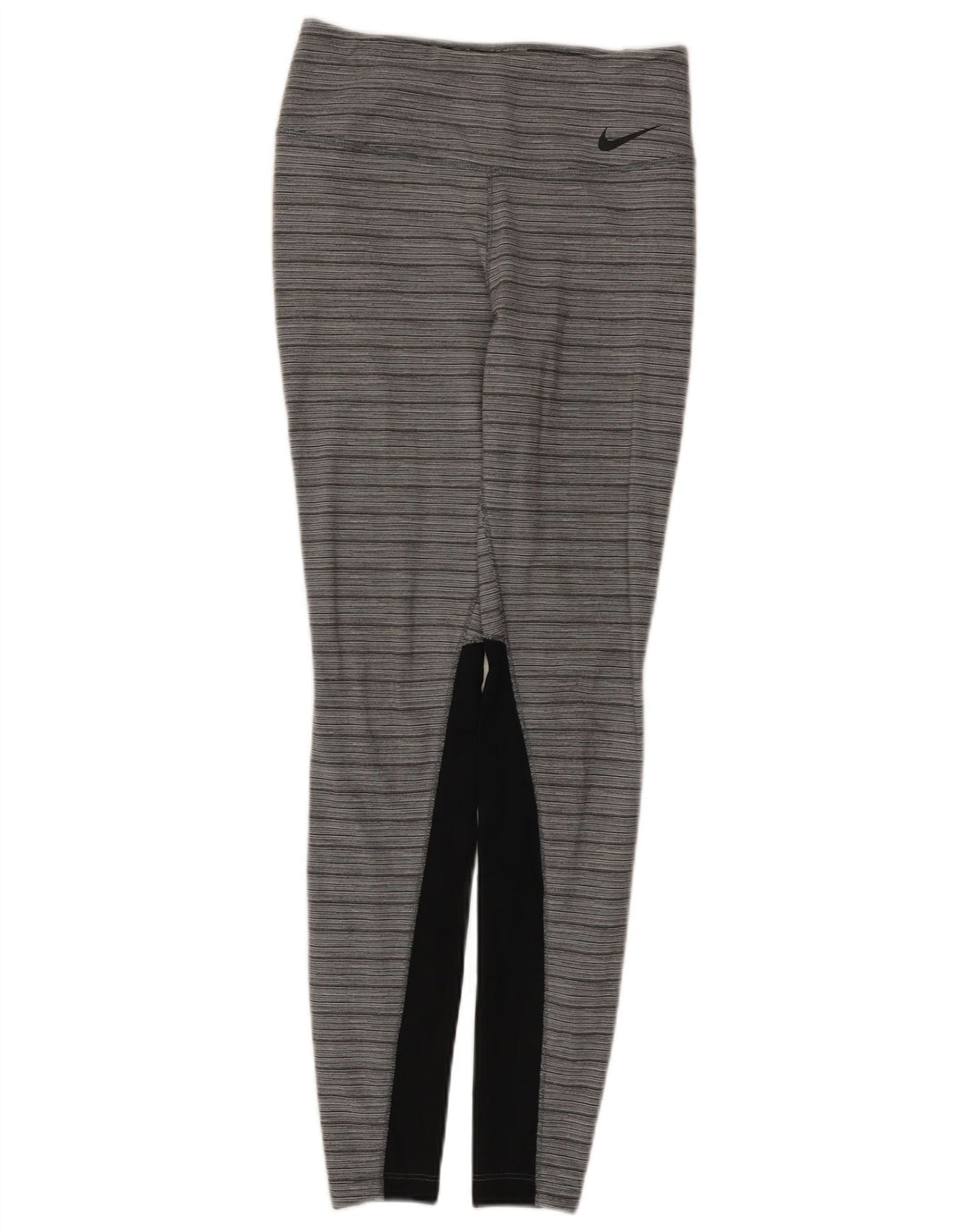 Nike Womens Dri Fit Leggings UK 8 Small Grey Colourblock Nylon