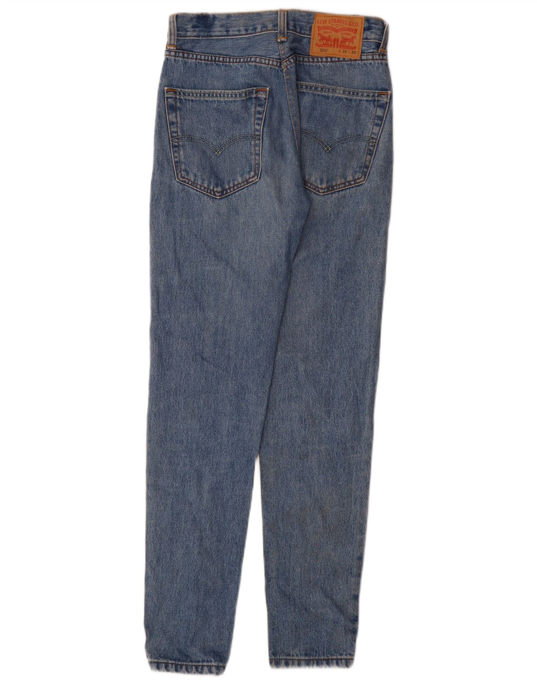 Levi's Womens 550 Tapered Jeans W28 L30 Blue Cotton