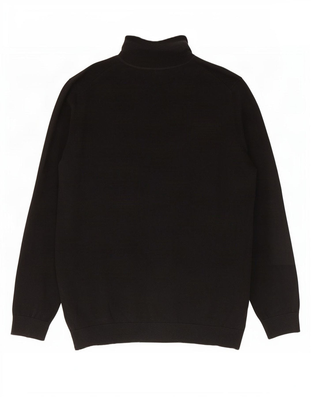 Marks & Spencer Mens Roll Neck Jumper Sweater Large Black Cotton