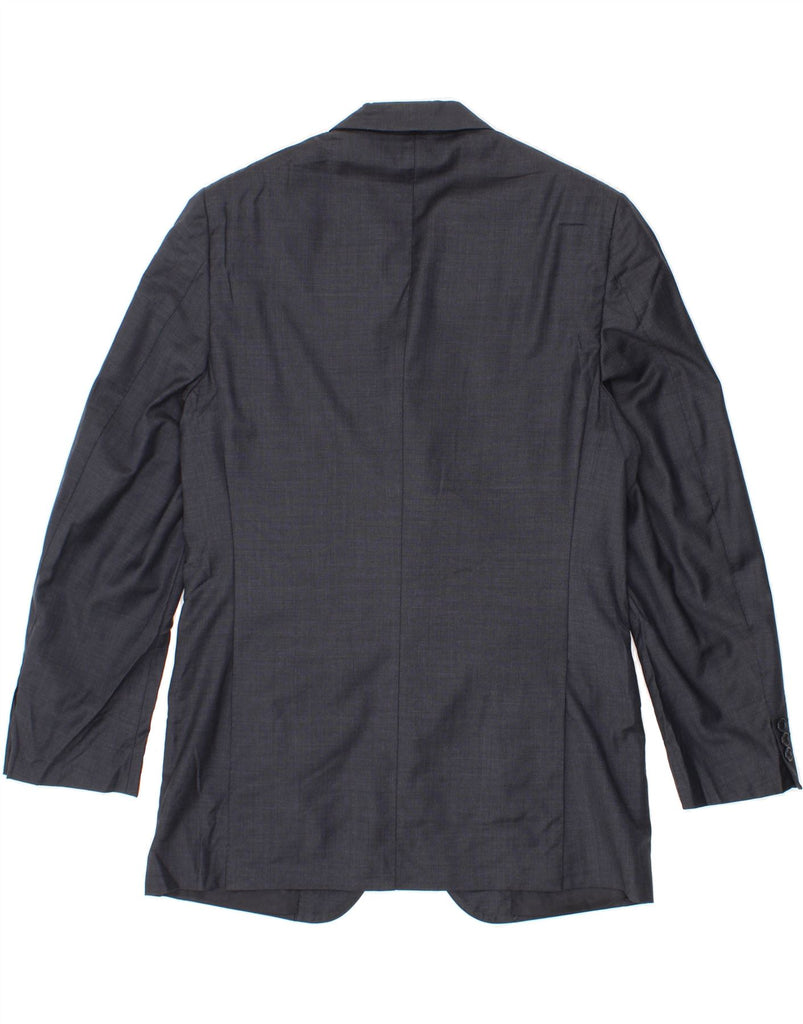 MASSIMO DUTTI Mens 3 Button Blazer Jacket EU 50 Medium Navy Blue Wool Vintage Massimo Dutti and Second-Hand Massimo Dutti from Messina Hembry 