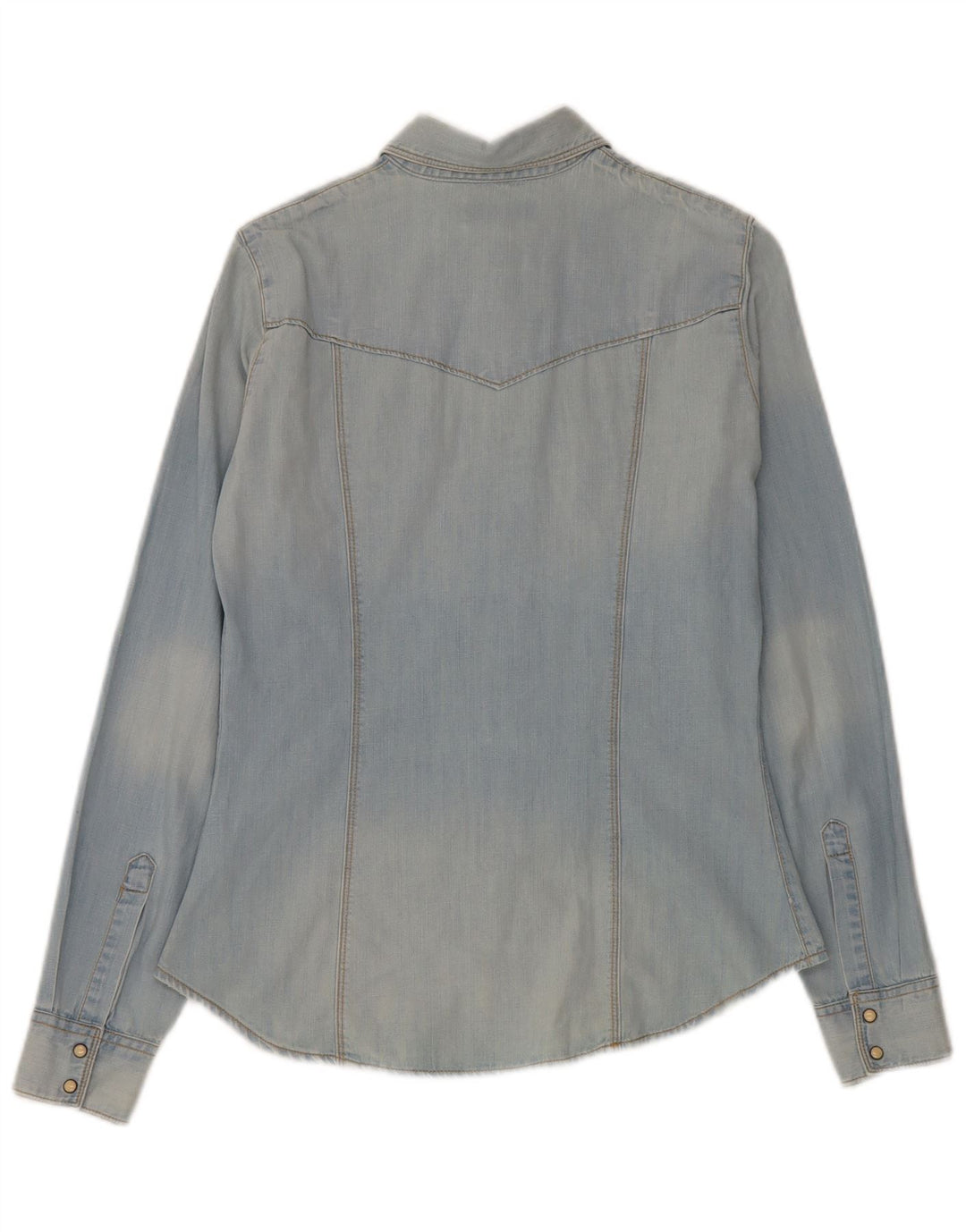 Guess Womens Denim Shirt UK 10 Small Blue Cotton