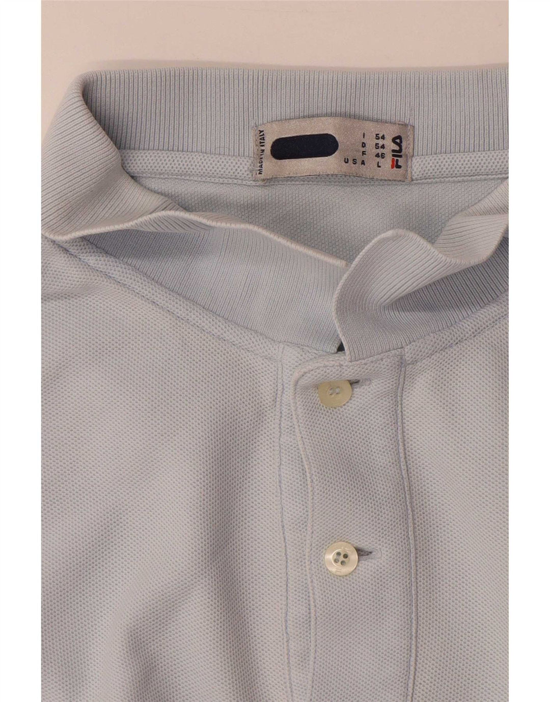 Fila Mens Polo Shirt IT 54 XL Blue Cotton