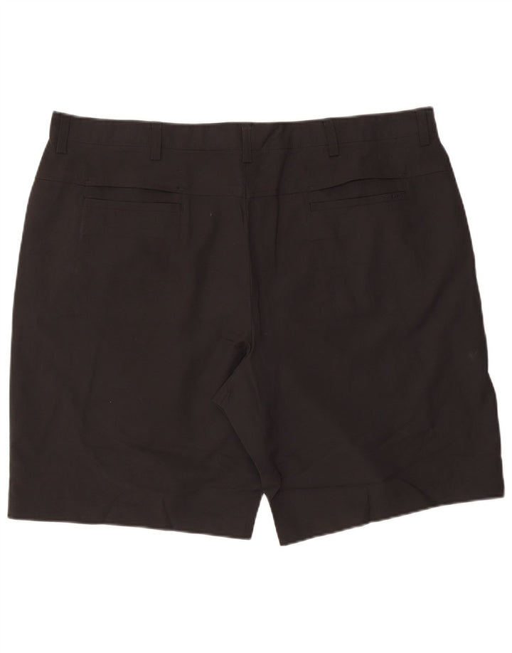 Izod Mens Chino Shorts W42 2XL Black Polyester