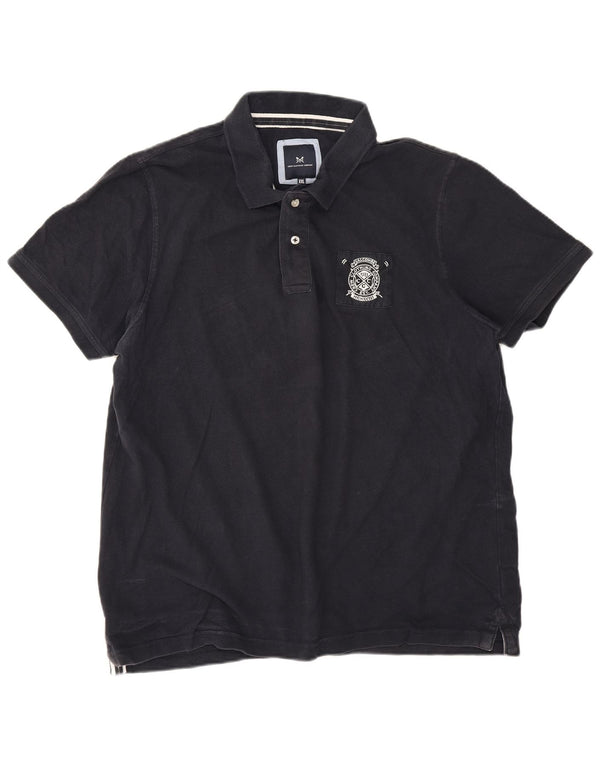 Crew Clothing Mens Polo Shirt 2XL Navy Blue Cotton