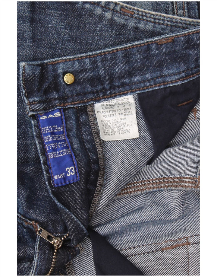 Gas Womens Straight Jeans W33 L30 Blue Cotton