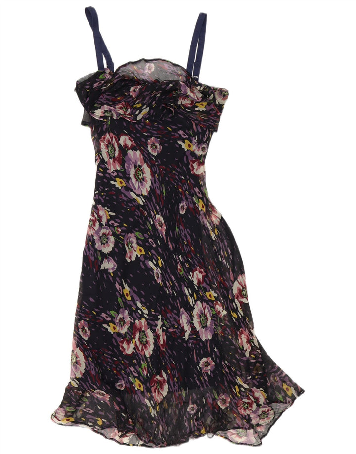 Naf Naf Womens Ruffle Sundress IT 36 XS Multicoloured Floral