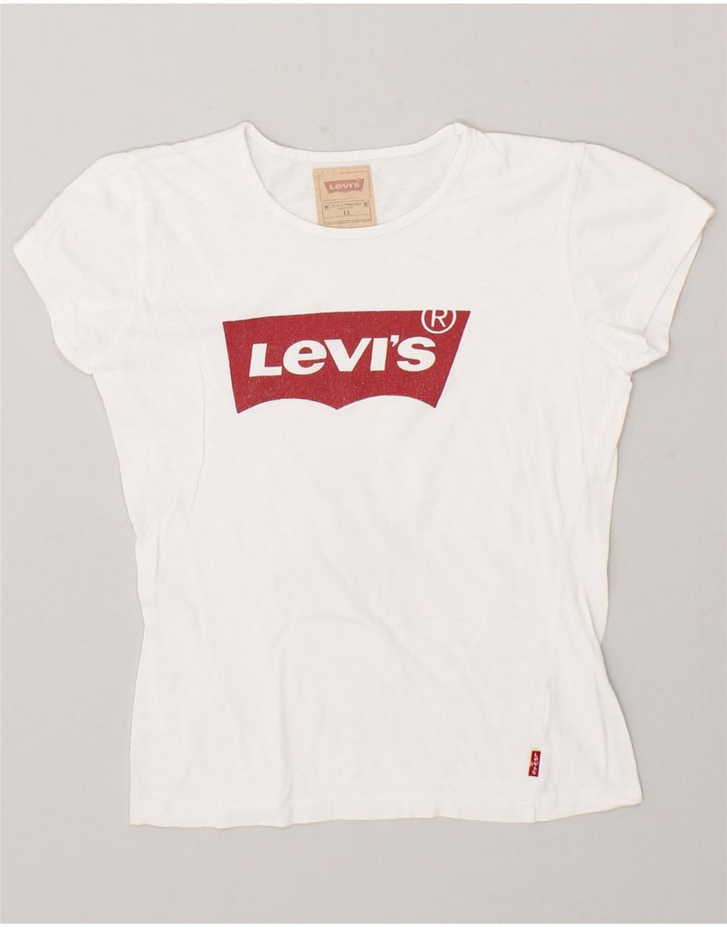 LEVI'S Girls Graphic T-Shirt Top 11-12 Years White | Vintage Levi's | Thrift | Second-Hand Levi's | Used Clothing | Messina Hembry 