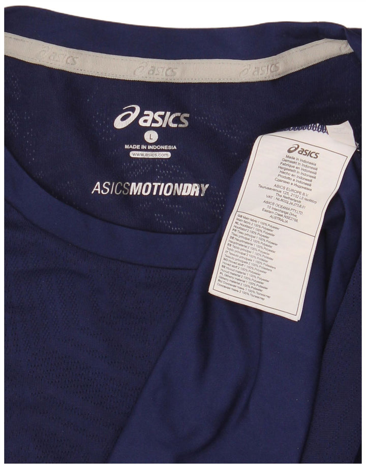 Asics Womens Vest Top UK 16 Large Navy Blue Polyester
