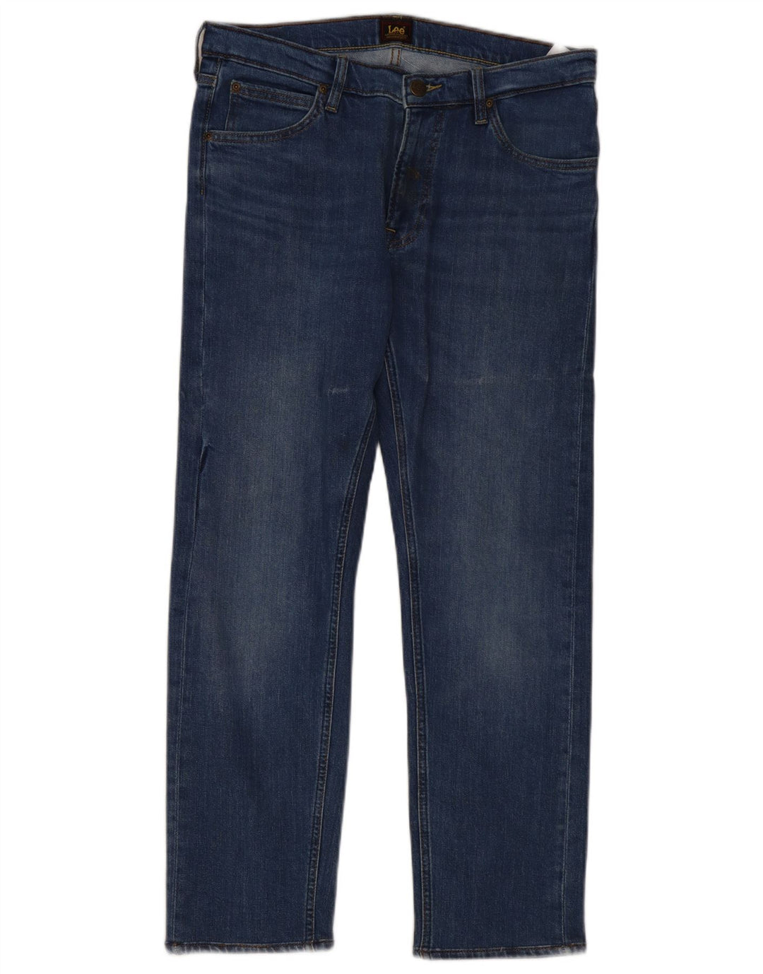 Lee Womens Daren Zip Fly Straight Jeans W32 L30 Blue Cotton