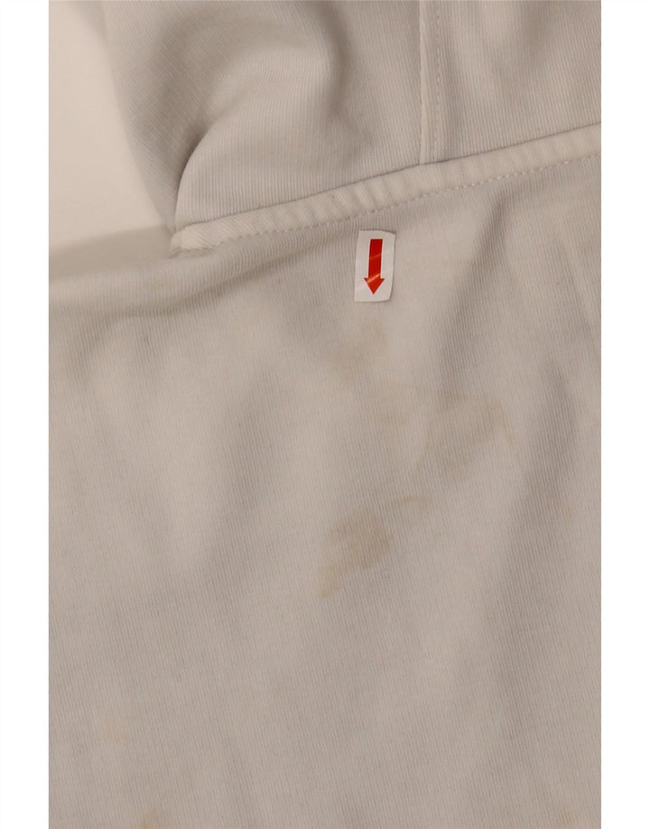 GAS Womens Zip Hoodie Sweater UK 14 Medium Black Colourblock Cotton