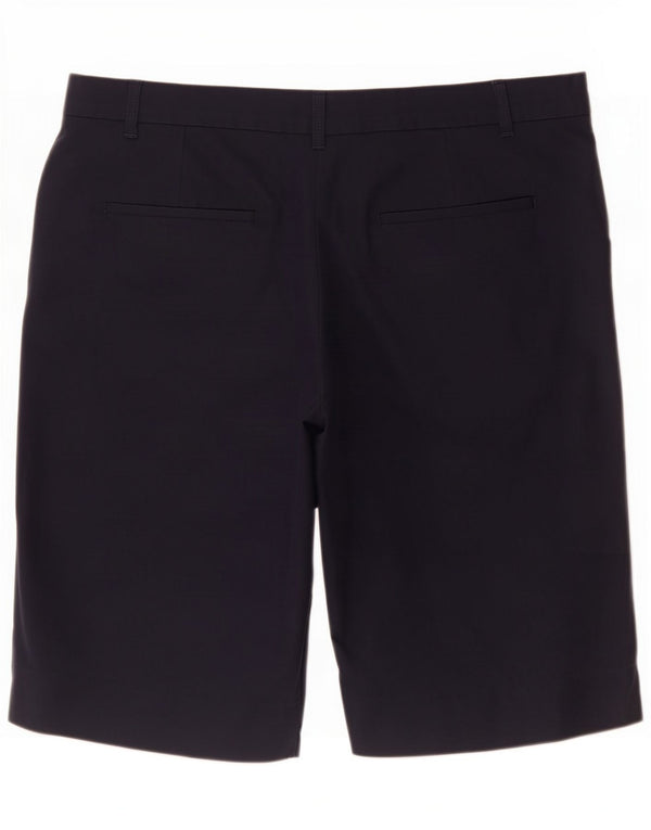 Marks & Spencer Womens Chino Shorts UK 14 Large W34 Navy Blue Cotton