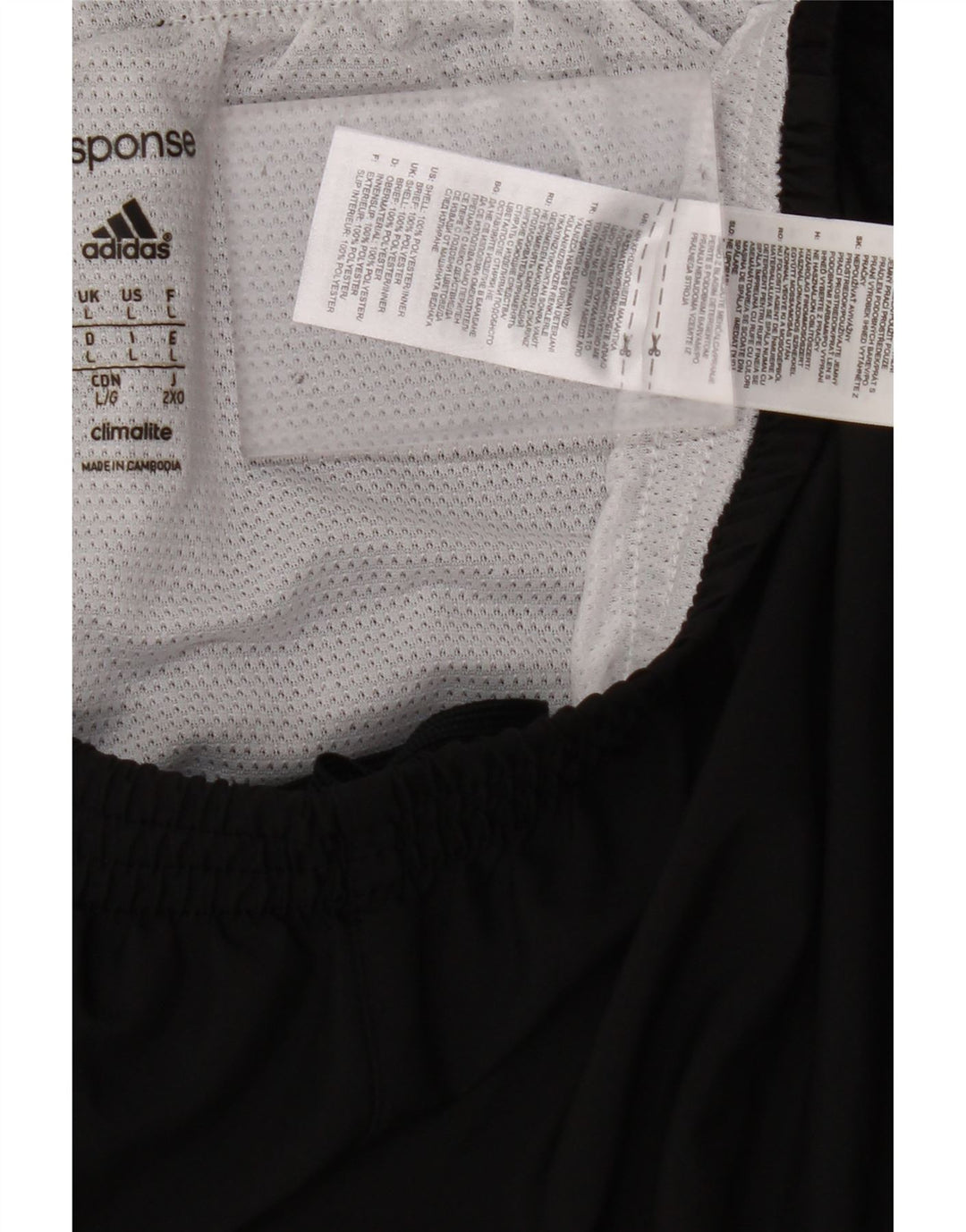 ADIDAS Mens Climalite Sport Shorts Large  Black Polyester