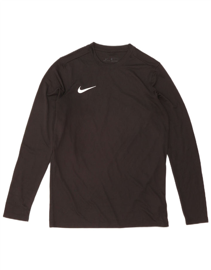 Nike Mens Dri Fit Top Long Sleeve Medium Black Polyester