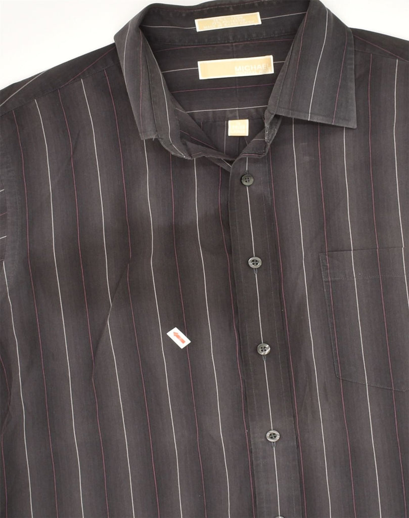 MICHAEL KORS Mens Shirt Large Black Striped Cotton | Vintage Michael Kors | Thrift | Second-Hand Michael Kors | Used Clothing | Messina Hembry 