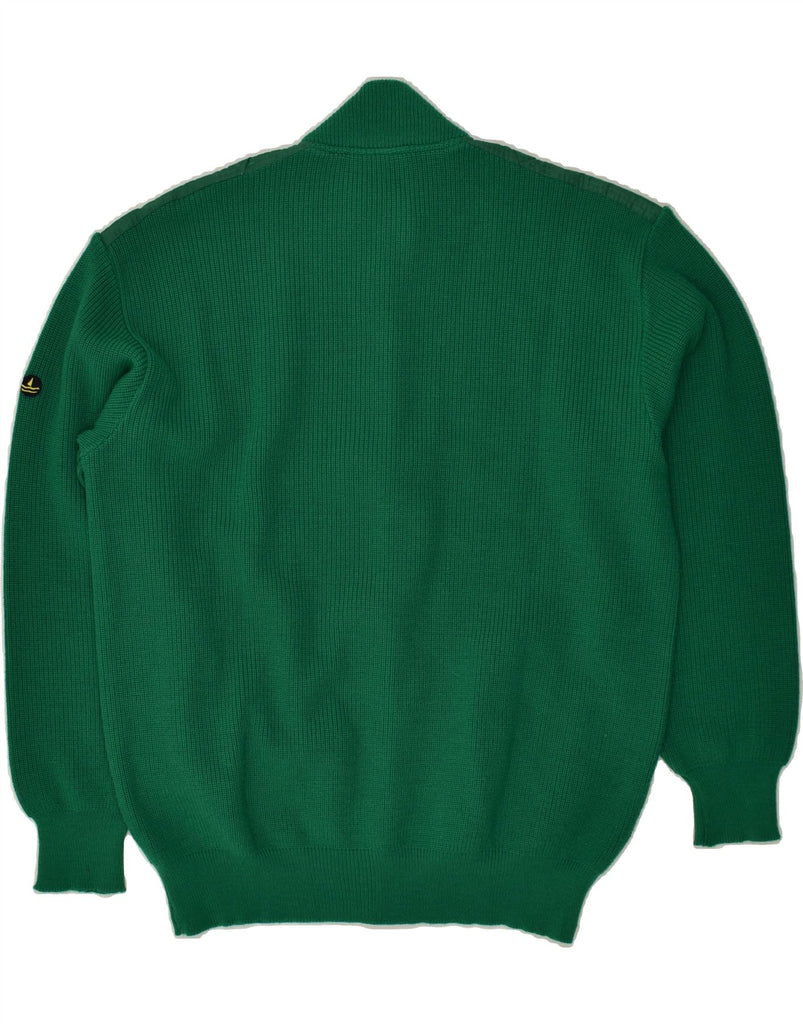 NAVIGARE Mens Knit Bomber Jacket UK 38 Medium Green | Vintage Navigare | Thrift | Second-Hand Navigare | Used Clothing | Messina Hembry 