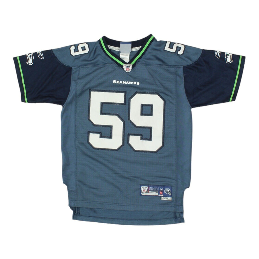 Seattle Seahawks Julian Peterson Boys Blue Reebok Jersey | VTG NFL Kids Sports | Vintage Messina Hembry | Thrift | Second-Hand Messina Hembry | Used Clothing | Messina Hembry 