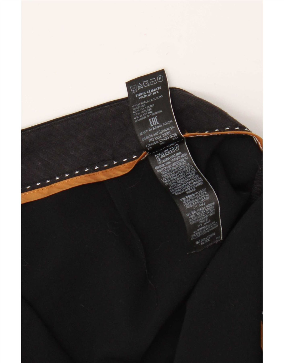 Marks & Spencer Womens Bootcut Suit Trousers UK 12 Medium W32 L30 Black