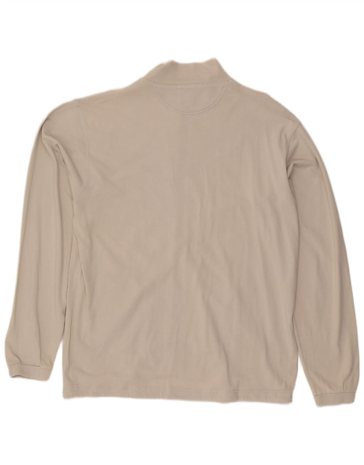 Champion Mens Tracksuit Top Jacket 2XL Beige Cotton