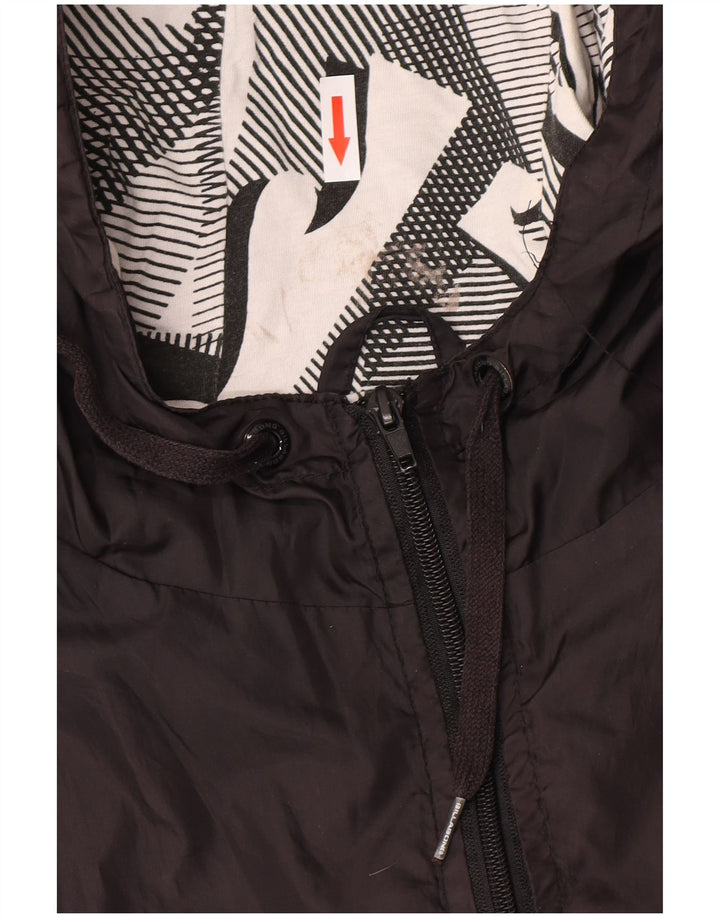 Billabong Mens Hooded Bomber Jacket UK 40 Large Black Polyester