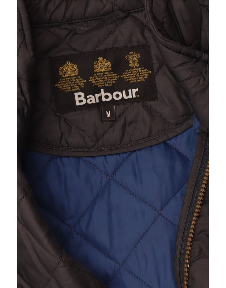Barbour Mens Quilted Jacket UK 38 Medium Navy Blue Polyamide