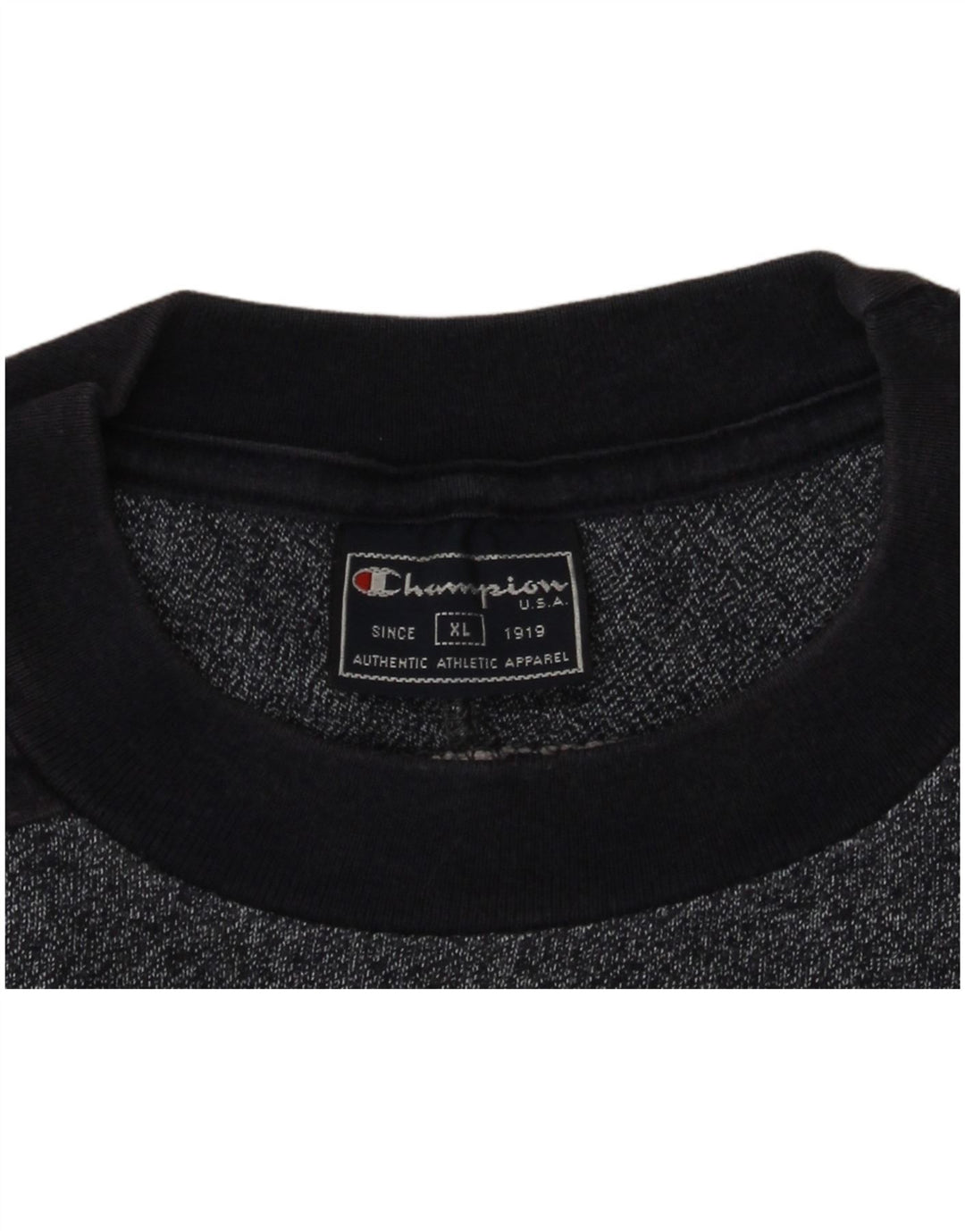 Champion Mens T-Shirt Top XL Navy Blue Flecked