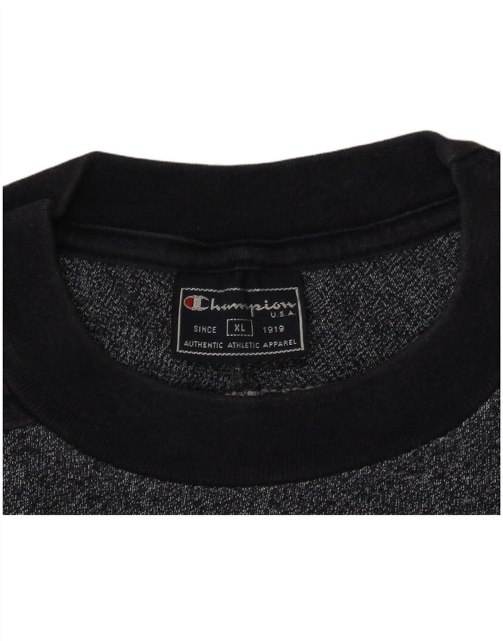 Champion Mens T-Shirt Top XL Navy Blue Flecked