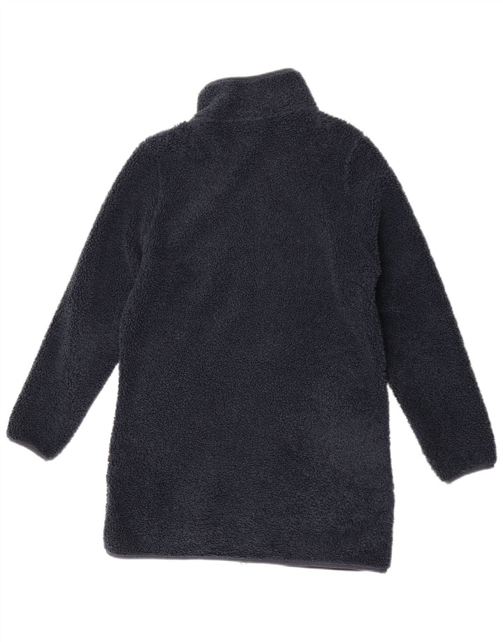 Jack Wolfskin Womens Longline Fleece Jacket UK 8/10 Small Navy Blue