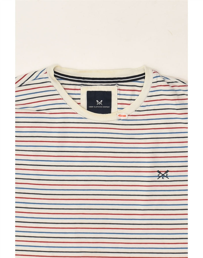 CREW CLOTHING Mens T-Shirt Top Large Multicoloured Striped Cotton | Vintage Crew Clothing | Thrift | Second-Hand Crew Clothing | Used Clothing | Messina Hembry 