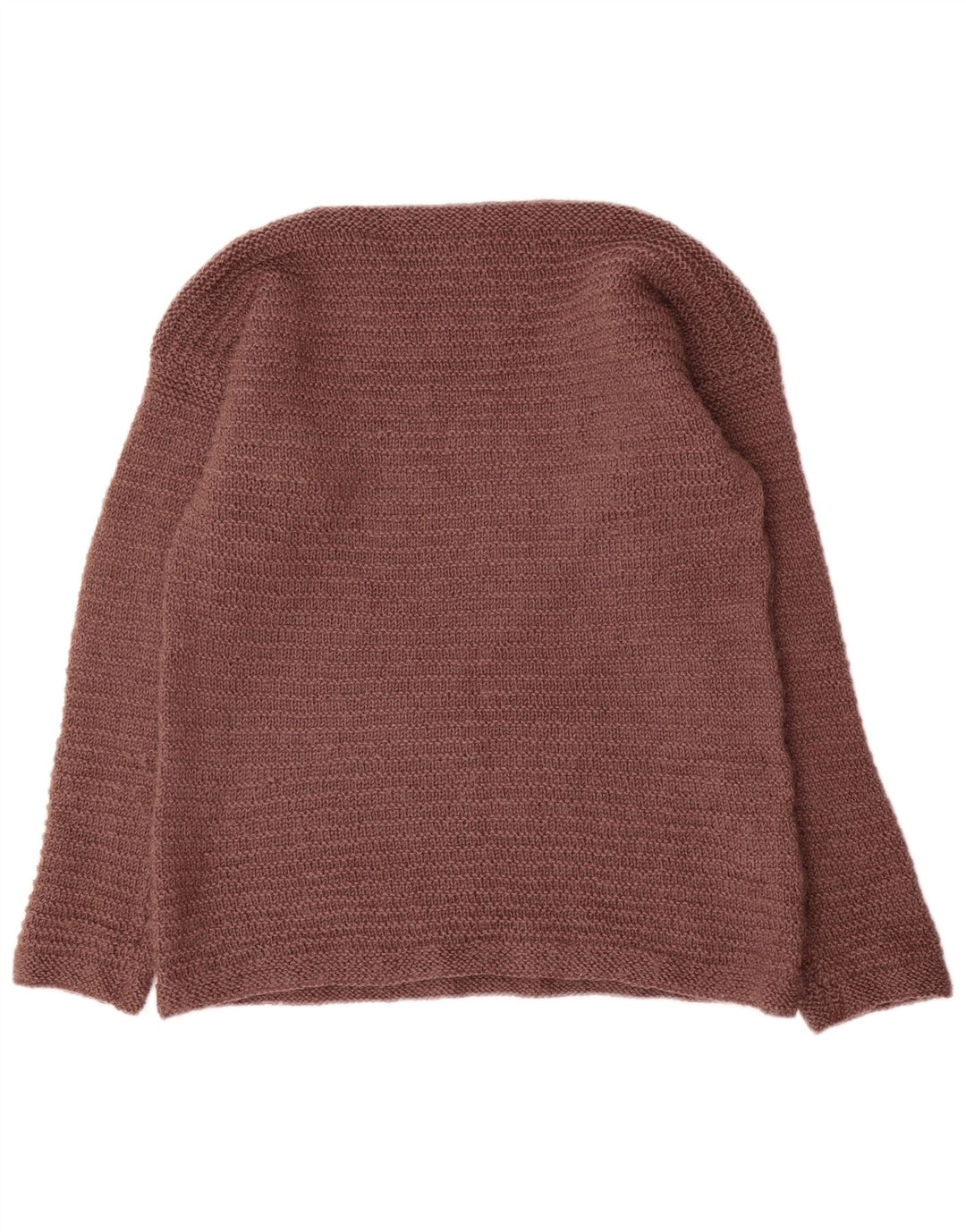 Vintage Womens Boat Neck Jumper Sweater UK 14 Medium Brown