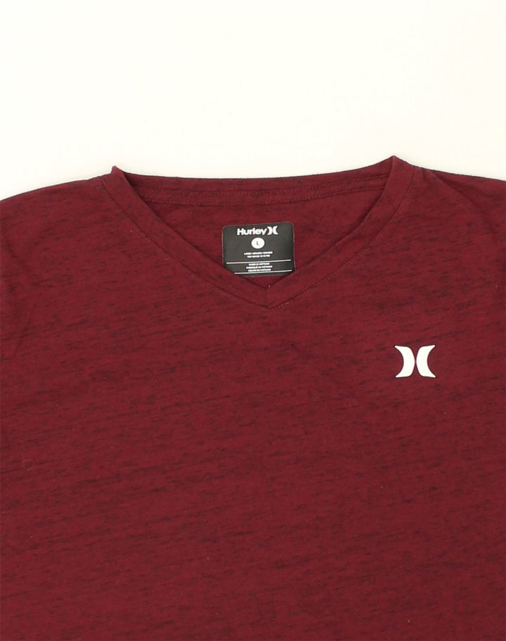 HURLEY Girls T-Shirt Top 12-13 Years Large Red Polyester | Vintage Hurley | Thrift | Second-Hand Hurley | Used Clothing | Messina Hembry 