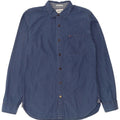 TOMMY HILFIGER Womens Shirt Medium Blue Geometric Cotton