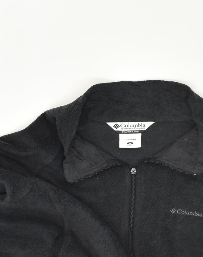 COLUMBIA Womens Fleece Jacket UK 18 XL Black Polyester | Vintage Columbia | Thrift | Second-Hand Columbia | Used Clothing | Messina Hembry 