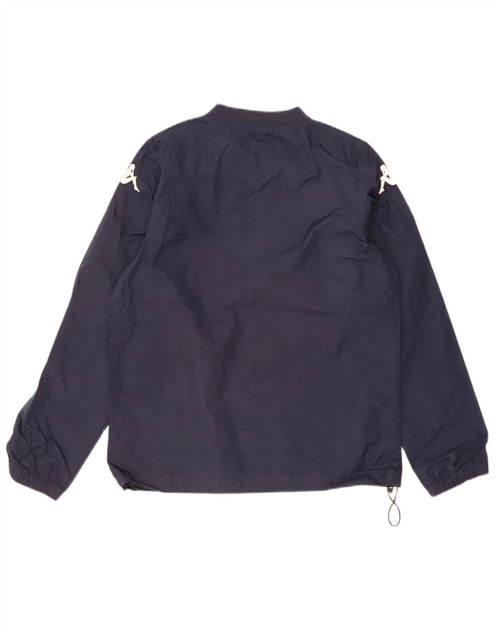 Kappa Mens Graphic Pullover Tracksuit Top Small Navy Blue Polyester