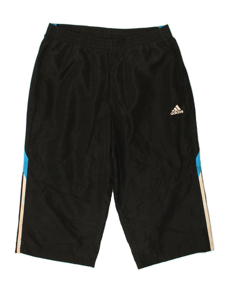 ADIDAS Mens Bermuda Sport Shorts Large Black Colourblock Polyester | Vintage Adidas | Thrift | Second-Hand Adidas | Used Clothing | Messina Hembry 