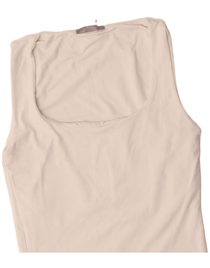 Zara Womens Vest Top UK 8 Small White