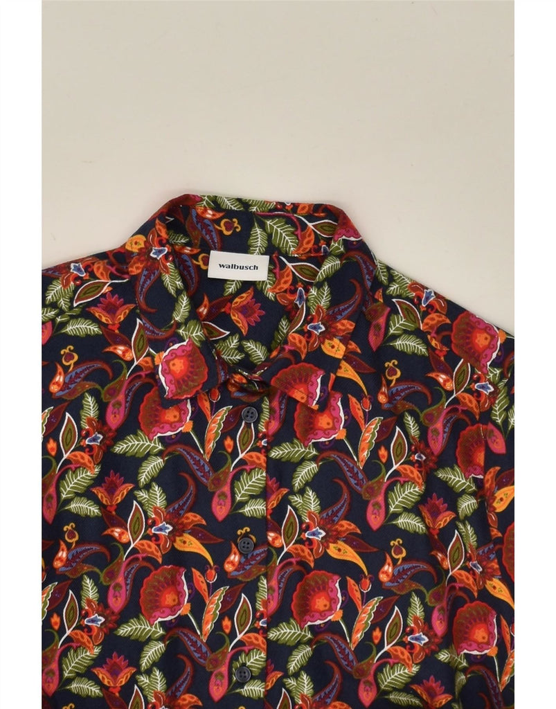 WALBUSCH Womens Shirt EU 40 Medium Multicoloured Floral Cotton Vintage Walbusch and Second-Hand Walbusch from Messina Hembry 