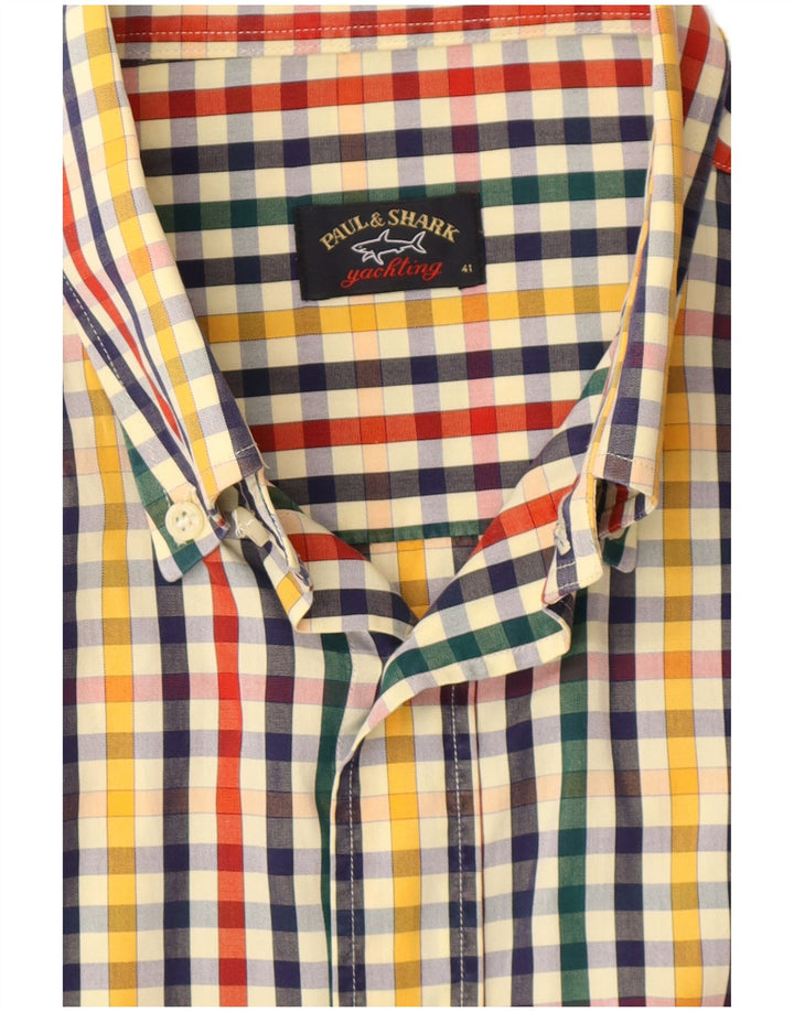 Paul & Shark Mens Yachting Shirt Size 41 Large Multicoloured Check